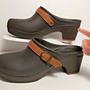 CROCS Black and Brown Mules